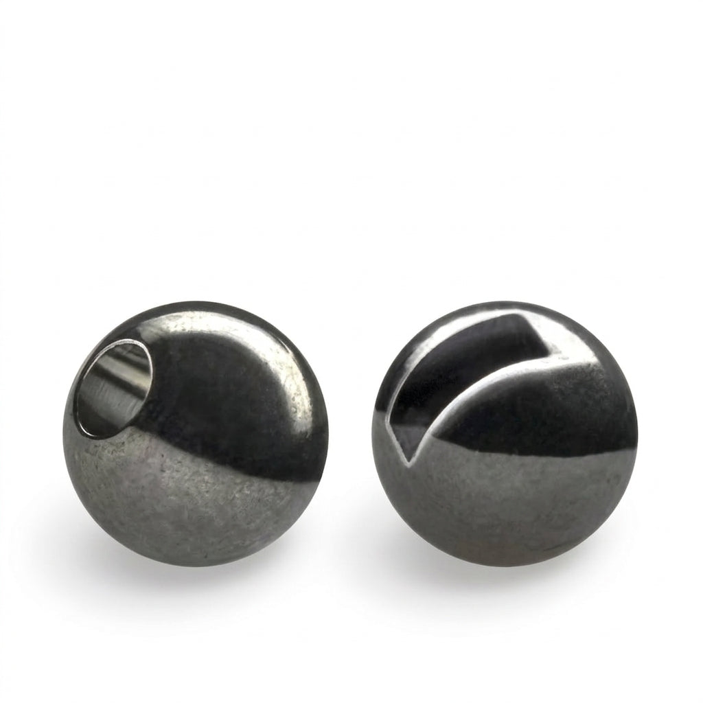 Tungsten slotted beads/black nickel 3.0 mm pack of 10